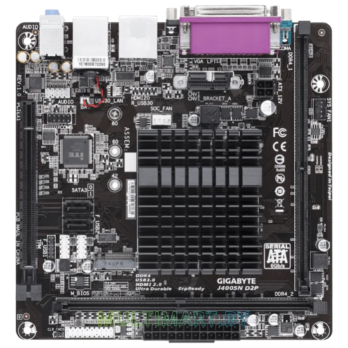 Материнская плата Gigabyte J4005N D2P